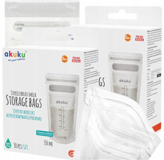 Akuku potravinové vrecká 30 ks 150 ml